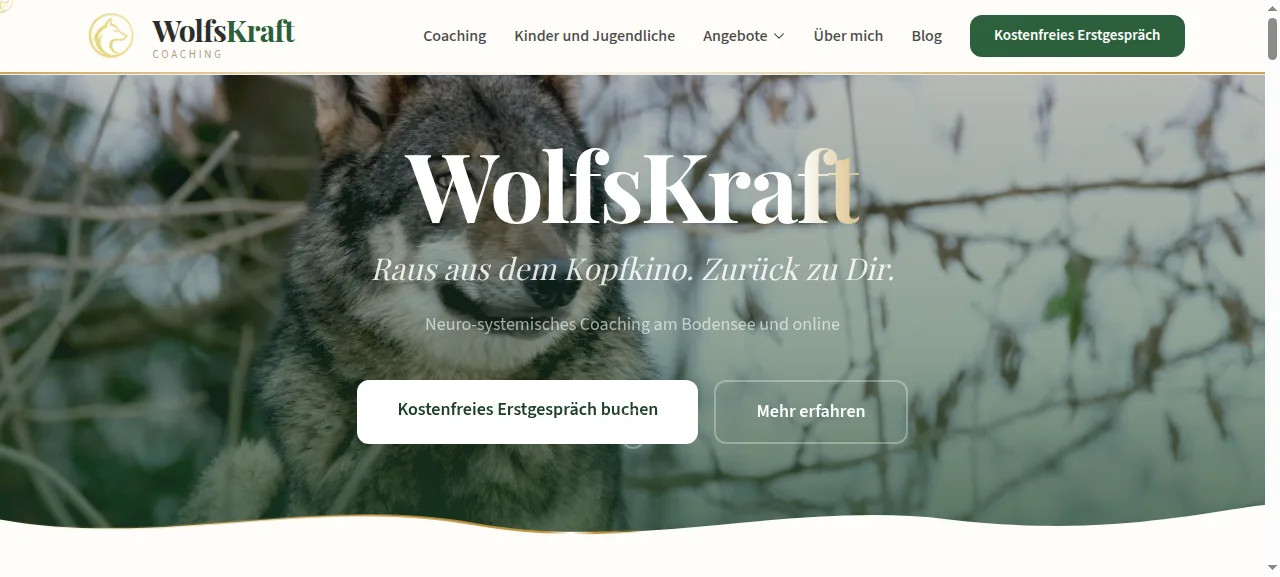 WolfsKraft Coaching, Live-Referenz auf wolfskraft-coaching.de